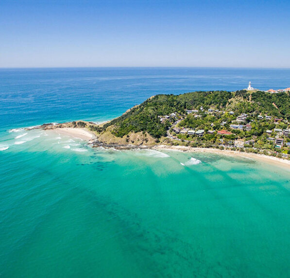 Beautiful view of Byron Bay