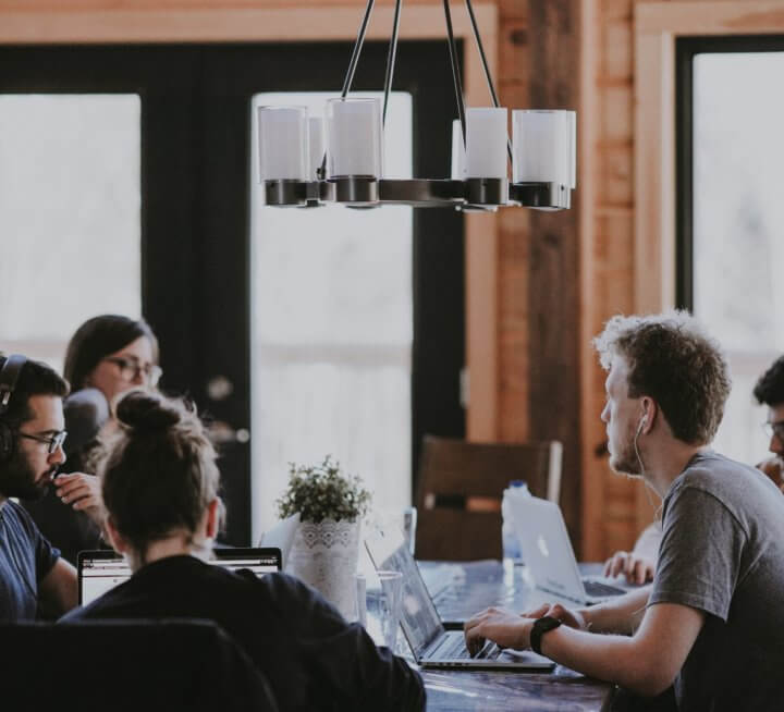 People working in ia co-working space