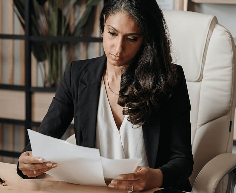 Girl reading the letter