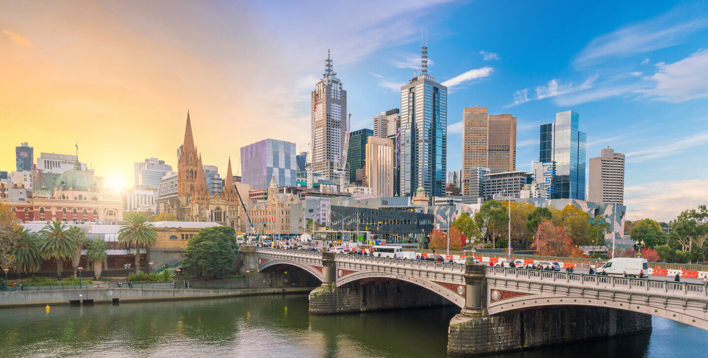 Melbourne city view web banner on campus information session