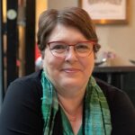 Sue Saltmarsh sitting